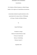 Cover page: The Evolution of Plastic Responses to Global Change: Studies in Two Species of Coastal Marine Invertebrates