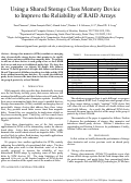 Cover page: Using a Shared Storage Class Memory Device to Improve the Reliability of RAID Arrays