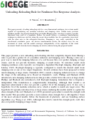 Cover page: Unloading-reloading rule for nonlinear site response analysis