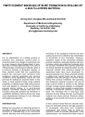 Cover page: Finite Element Modeling of Burr Formation in Drilling of a Multi-Layered Material