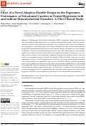 Cover page: Effect of a Novel Adaptive Handle Design on the Ergonomic Performance of Periodontal Curettes in Dental Hygienists with and without Musculoskeletal Disorders: A Pilot Clinical Study.