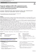 Cover page: Prognostic significance of PD-1/PD-L1 expression in uveal melanoma: correlation with tumor-infiltrating lymphocytes and clinicopathological parameters.