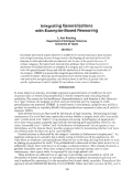 Cover page: Integrating Generalizations with Exemplar-Based Reasoning