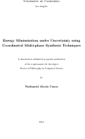 Cover page: Energy Minimization under Uncertainty using Coordinated Multi-phase Synthesis Techniques