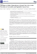 Cover page: Strategies to Make Telemedicine a Friend, Not a Foe, in the Provision of Accessible and Equitable Cancer Care.