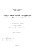 Cover page: Evaluating impacts of forests and forest policy: methods and applications using satellite data