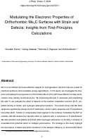Cover page: Modulating the Electronic Properties of Orthorhombic Mo<sub>2</sub>C Surfaces with Strain and Defects: Insights from First-Principles Calculations