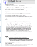 Cover page: Longitudinal analysis of tibiofemoral cartilage contact area and position in ACL reconstructed patients