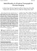 Cover page: Initial results of a positron tomograph for prostate imaging