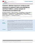 Cover page: Catheter ablation improves cardiovascular outcomes in patients with atrial fibrillation and heart failure: a meta-analysis of randomized controlled trials.