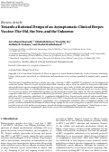 Cover page: Towards a Rational Design of an Asymptomatic Clinical Herpes Vaccine: The Old, the New, and the Unknown