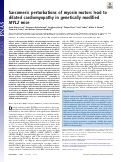 Cover page: Sarcomeric perturbations of myosin motors lead to dilated cardiomyopathy in genetically modified MYL2 mice