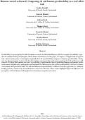 Cover page: Human control redressed: Comparing AI and human predictability in a real-effort task