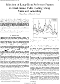 Cover page: Selection of Long-Term Reference Frames in Dual-Frame Video Coding Using Simulated Annealing