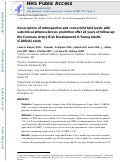 Cover page: Associations of retrospective and concurrent lipid levels with subclinical atherosclerosis prediction after 20&nbsp;years of follow-up: the Coronary Artery Risk Development in Young Adults (CARDIA) study