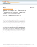 Cover page: Epigenetic conflict on a degenerating Y chromosome increases mutational burden in Drosophila males