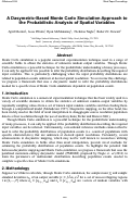 Cover page: A Dasymetric-Based Monte Carlo Simulation Approach to the Probabilistic Analysis of Spatial Variables