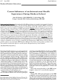 Cover page: Career influence of an international health experience during medical school.