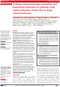 Cover page: Volume contracted state, mortality and functional outcomes in patients with acute ischaemic stroke due to large vessel occlusion.