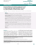 Cover page: Increased Renal 2-Arachidonoylglycerol Level Is Associated with Improved Renal Function in a Mouse Model of Acute Kidney Injury