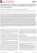 Cover page: Relationship between Adherence to Oral Antibiotics and Postdischarge Clinical Outcomes among Patients Hospitalized with Staphylococcus aureus Skin Infections