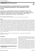 Cover page: Granulocyte Transfusions in Patients with Chronic Granulomatous Disease Undergoing Hematopoietic Cell Transplantation or Gene Therapy