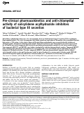 Cover page: Pre-clinical pharmacokinetics and anti-chlamydial activity of salicylidene acylhydrazide inhibitors of bacterial type III secretion