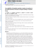 Cover page: Susceptibility of Anopheles gambiae complex mosquitoes to microbial larvicides in diverse ecological settings in western Kenya