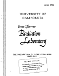 Cover page: THE PREPARATION OF SOME GERMANIUM HYDRIDES