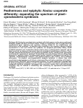 Cover page: Feathermoss and epiphytic Nostoc cooperate differently: expanding the spectrum of plant–cyanobacteria symbiosis