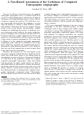 Cover page: A Non-Biased Assessment of the Usefulness of Computed Tomographic Angiography