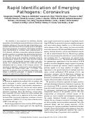 Cover page: Rapid Identification of Emerging Pathogens: Coronavirus - Volume 11, Number 3—March 2005 - Emerging Infectious Diseases journal - CDC