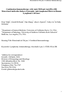 Cover page: Combination immunotherapy with anti-CD20 and anti-HLA-DR monoclonal antibodies induces synergistic anti-lymphoma effects in human lymphoma cell lines