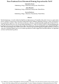 Cover page: Does Positional Level Structural Priming Depend on the Verb?