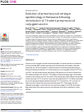 Cover page: Evolution of pneumococcal serotype epidemiology in Botswana following introduction of 13-valent pneumococcal conjugate vaccine.