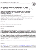 Cover page: Re-evaluation of the nor mutation and the role of the NAC-NOR transcription factor in tomato fruit ripening