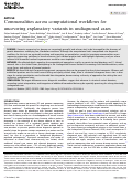 Cover page: Commonalities across computational workflows for uncovering explanatory variants in undiagnosed cases.