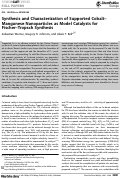 Cover page: Synthesis and Characterization of Supported Cobalt–Manganese Nanoparticles as Model Catalysts for Fischer–Tropsch Synthesis