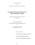 Cover page: Assessment of Post-Fire Performance of FRP-Confined RC Columns