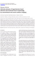Cover page: Ultimate phases of hypertensive heart disease and stressed heart morphology by conventional and novel cardiac imaging.
