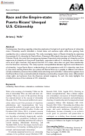 Cover page: Race and the Empire-state: Puerto Ricans’ Unequal U.S. Citizenship