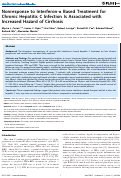 Cover page: Nonresponse to interferon-α based treatment for chronic hepatitis C infection is associated with increased hazard of cirrhosis.