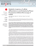 Cover page: Metabolic trajectory of cellular differentiation in small intestine by Phasor Fluorescence Lifetime Microscopy of NADH