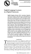 Cover page: English Language Learners in a Digital Classroom