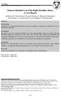 Cover page: Primary hydatid cyst of the right maxillary sinus: a case report.