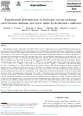 Cover page: Experimental determination of hydrogen isotope exchange rates between methane and water under hydrothermal conditions