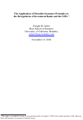 Cover page: The Application of Monoline Insurance Principles to the Reregulation of Investment Banks and the GSEs