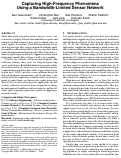 Cover page: Capturing High-Frequency Phenomena Using a Bandwidth-Limited Sensor Network