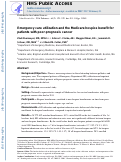 Cover page: Emergency Care Use and the Medicare Hospice Benefit for Individuals with Cancer with a Poor Prognosis