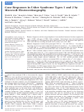 Cover page: Cone Responses in Usher Syndrome Types 1 and 2 by Microvolt ElectroretinographyCone ERGs in Usher Syndrome